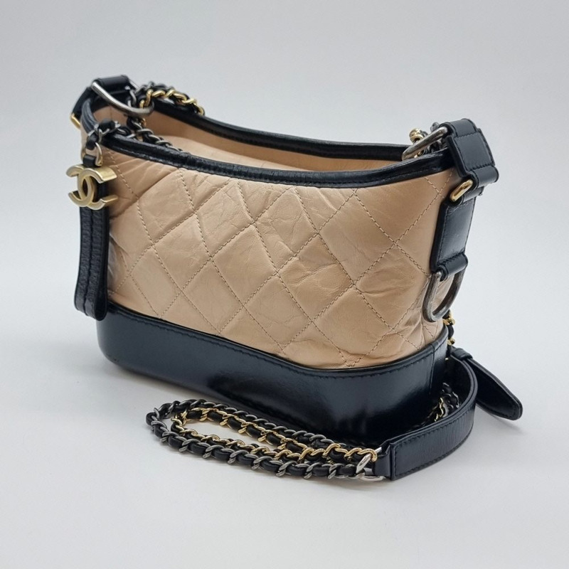 【包稅】CHANEL Gabrielle Hobo Bag 米色 CHB070131-1