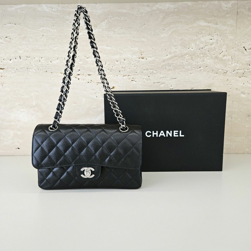 【包稅】CHANEL 【小號】魚子醬經典翻蓋斜背包 CHB071604-7