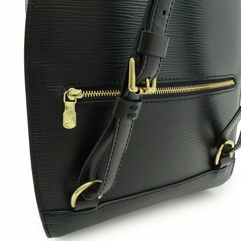 路易威登 Epi Mabillon 雙肩包/單肩包 黑色皮革 M52232-6