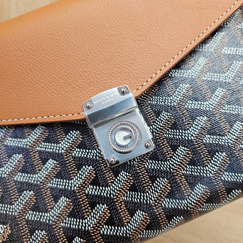 [未使用新品❣️平台最甜價出] Goyard棕色牛皮老花Chypre斜背WOC-6