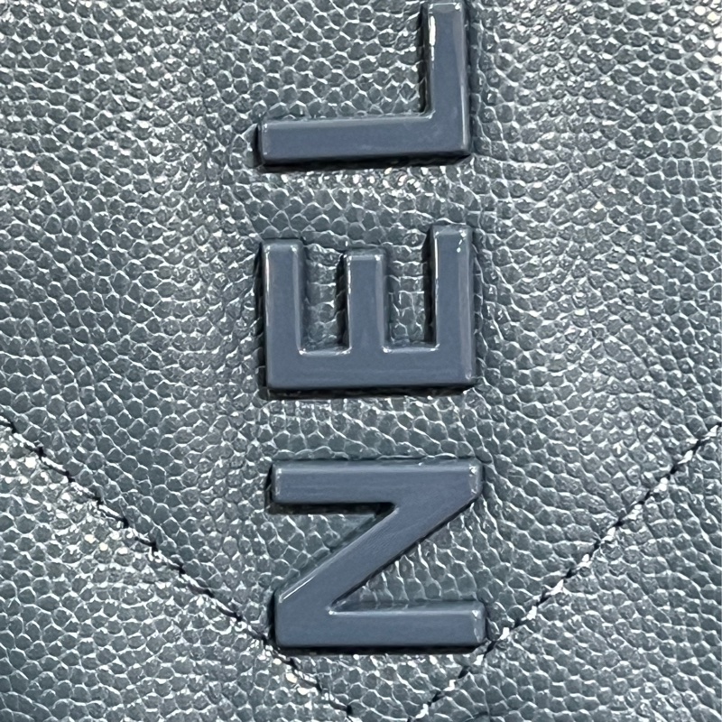 Chanel 22 bag small 小號 荔枝牛皮 垃圾袋 灰藍色-12