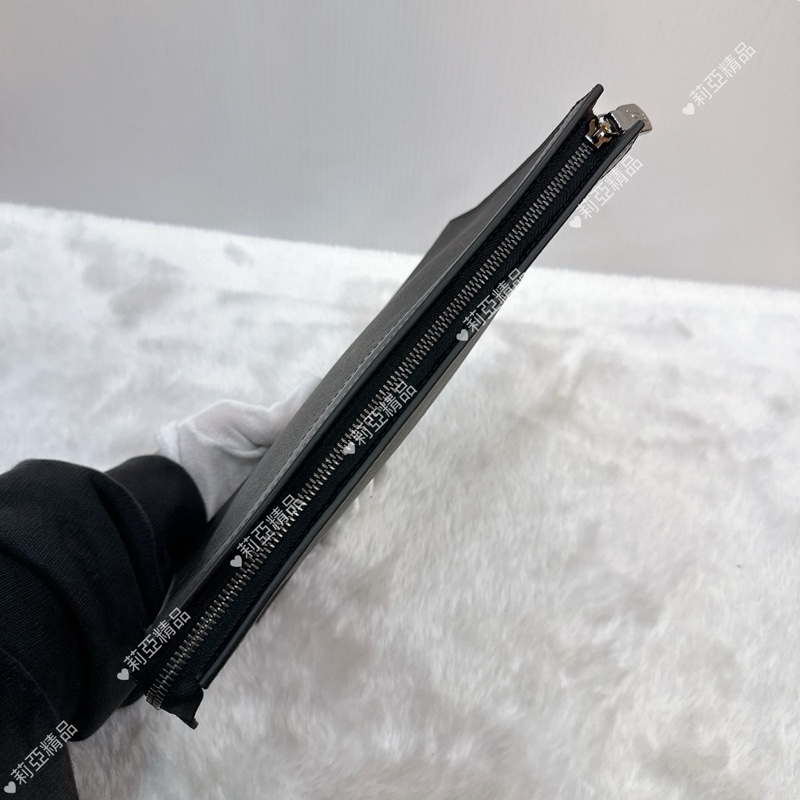 莉亞精品♡LV M61692 黑灰老花手拿包 二手-5