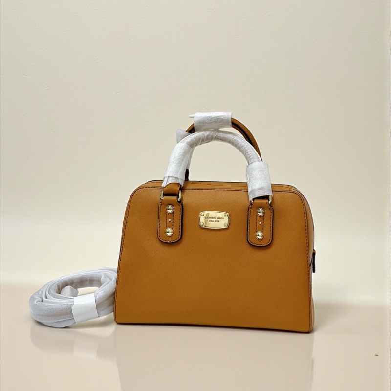 莉亞精品♡MK 波士頓包 咖色 二手-0