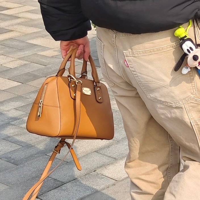 莉亞精品♡MK 波士頓包 咖色 二手-1