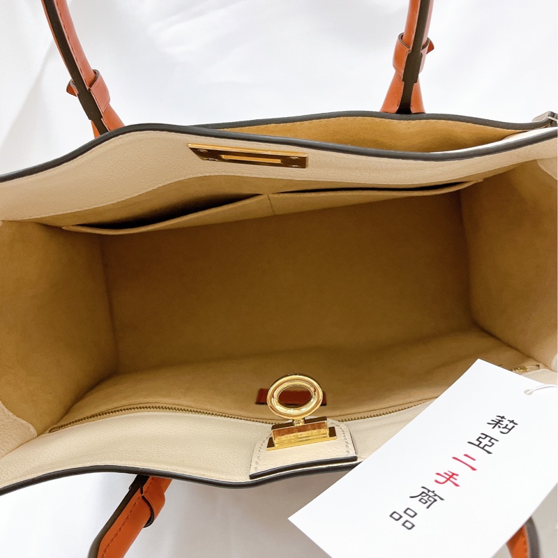 莉亞精品♡LV M53825 ON MY SIDE MM 奶茶拼色托特斜背包 二手-15