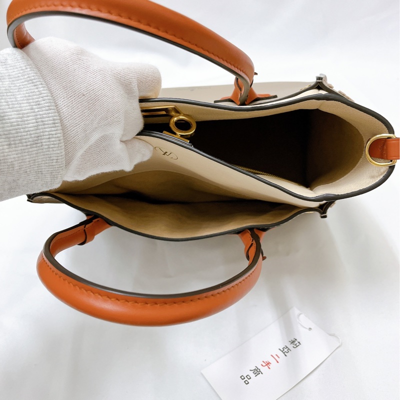 莉亞精品♡LV M53825 ON MY SIDE MM 奶茶拼色托特斜背包 二手-18