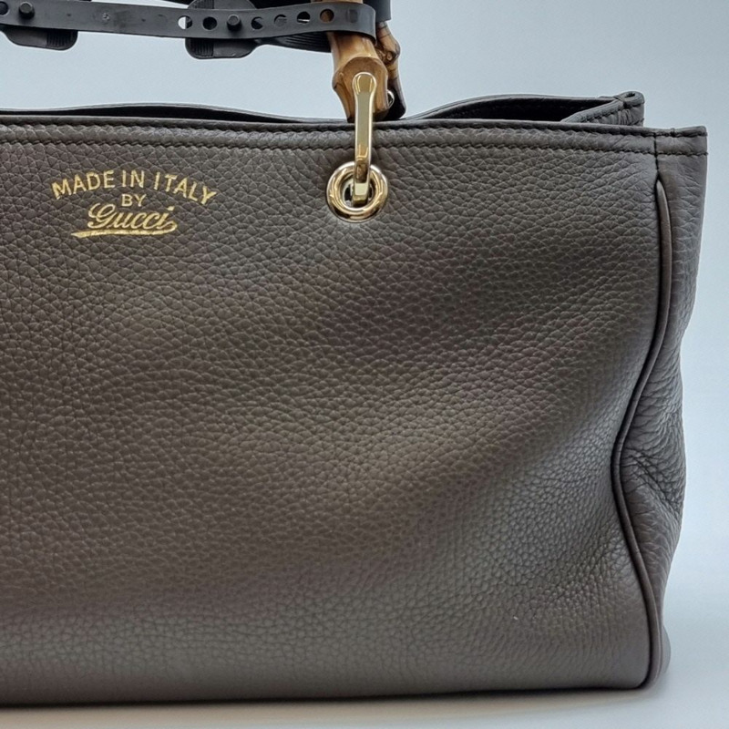 【包稅】GUCCI 皮革竹編手提包 2GUB080414-4