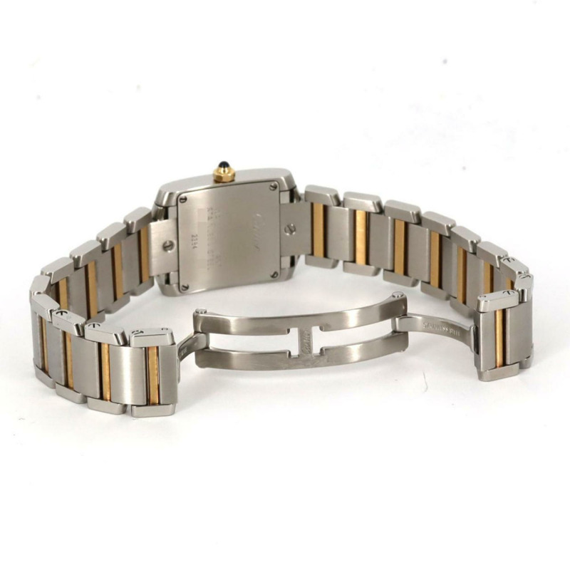 卡地亞 Tank Française SM 雙色腕錶 W51007Q4 SSxYG 石英機芯-4