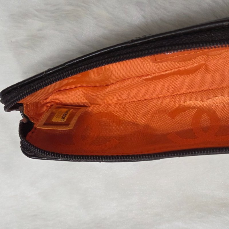 香奈兒Chanel康邦可可Cambon Coco雙C小筆袋/ 迷你手拿包/ 化妝筆刷袋-9