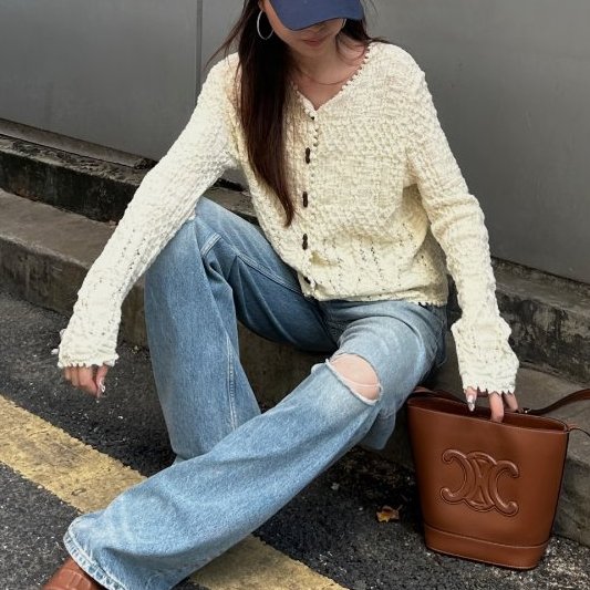 CELINE - 焦糖色牛皮 CUIR TRIOMPHE凱旋門水桶包(小號)-6