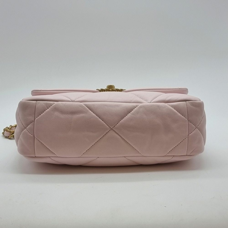 【包稅】CHANEL 中型 19cm 單肩包 粉紅 CHB080513-4