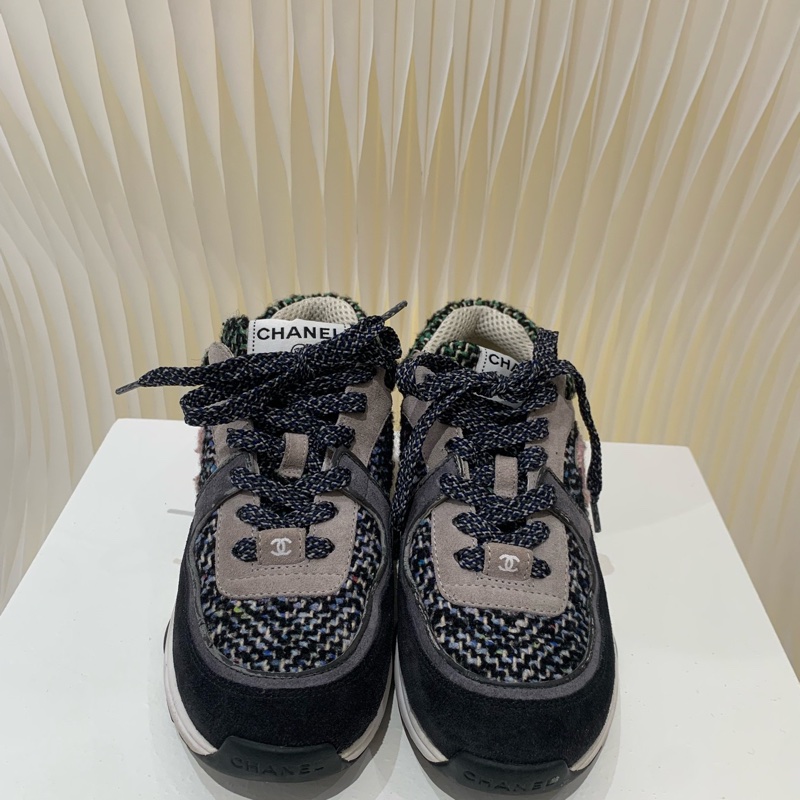 Chanel 香奈兒 22k粗花呢運動鞋   36碼 99新-0
