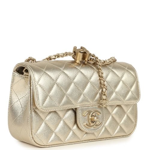CHANEL - 金色荔枝皮雙c調節釦 Mini CF-1