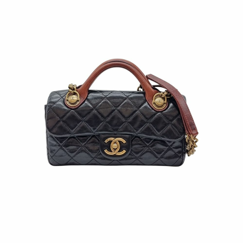【包稅】CHANEL Castle Lock Top Handle Bag 黑色 CHB082012-0