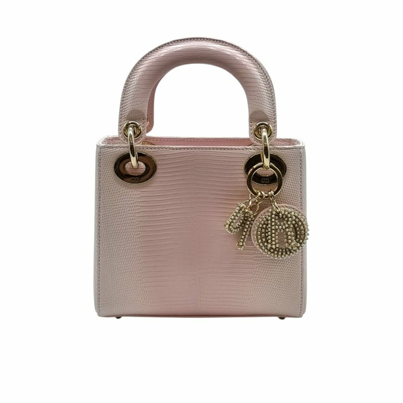 【包稅】DIOR 【迷你】全新未使用異國蜥蜴皮女士手提包 DIB082018-0