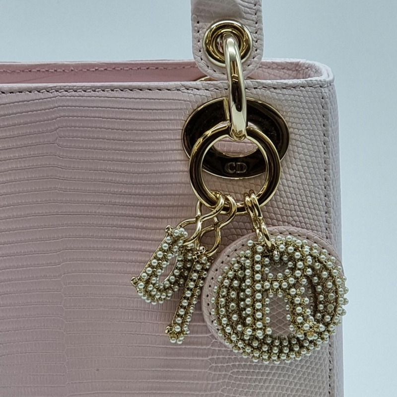 【包稅】DIOR 【迷你】全新未使用異國蜥蜴皮女士手提包 DIB082018-1