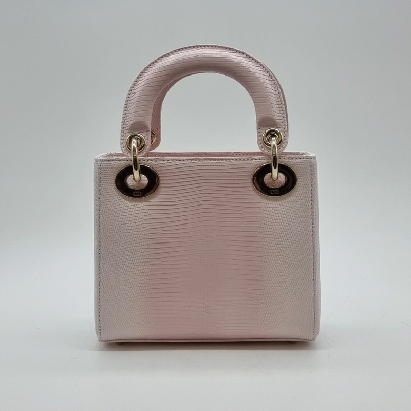【包稅】DIOR 【迷你】全新未使用異國蜥蜴皮女士手提包 DIB082018-3