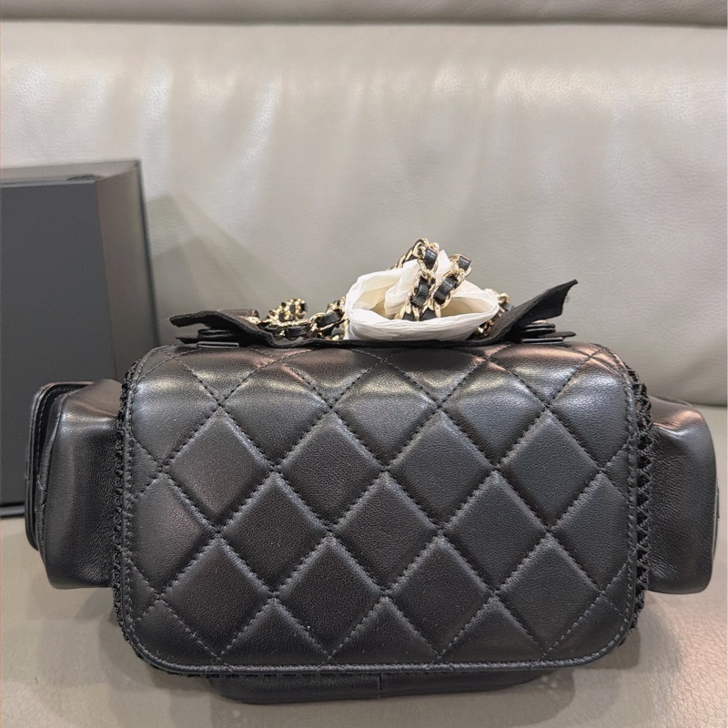 香奈兒 網格後背包 小號-6