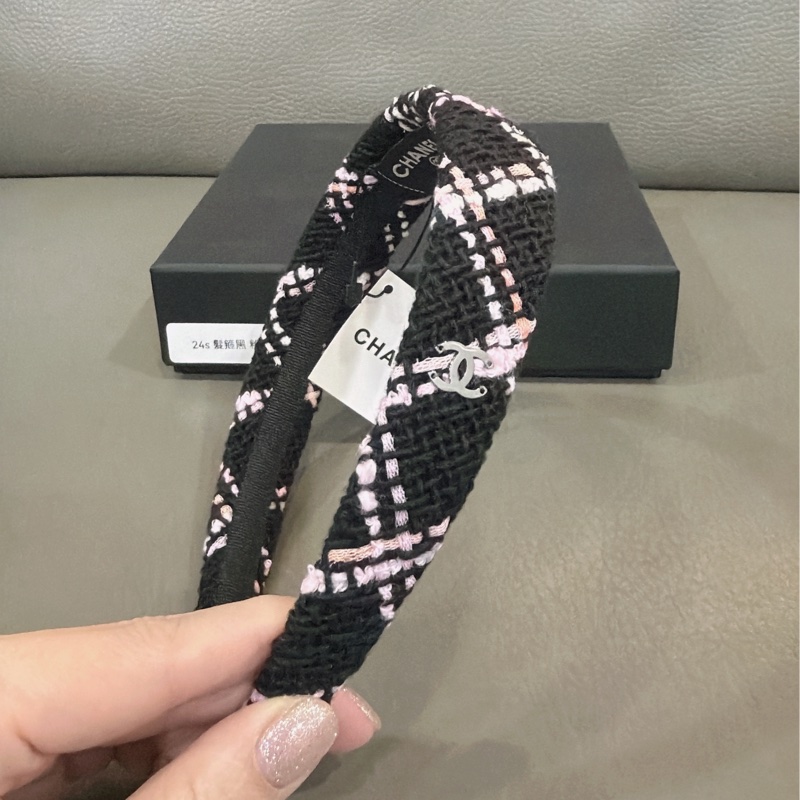 香奈兒毛呢髮箍-1