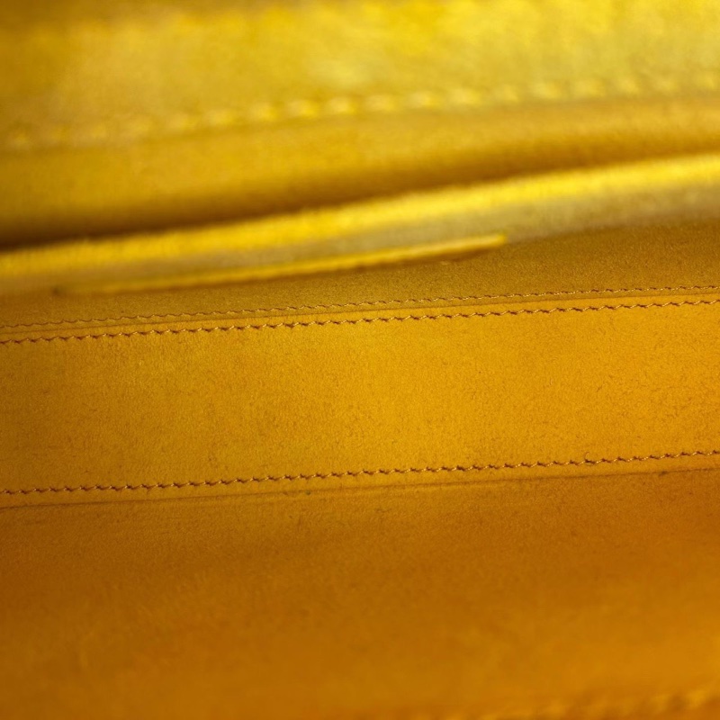 Dior D-joy中號橫版黛妃 黃色金扣蜥蜴皮26*14*6  99新配件塵袋購證-1