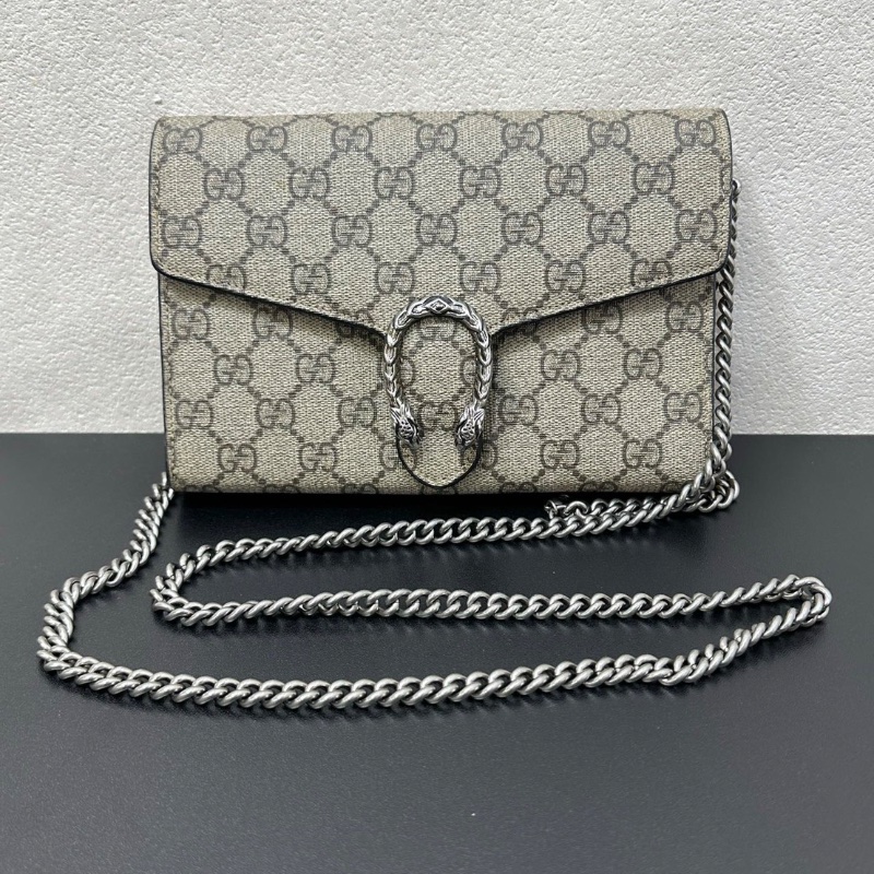 Gucci 老花酒神woc 肩背包20*14cm 99新配件塵袋-1