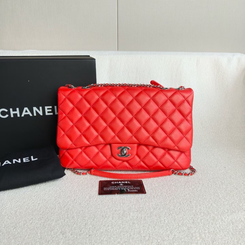 Chanel CF系列雙層口蓋包28*17*6 99新配件盒子塵袋保卡-1