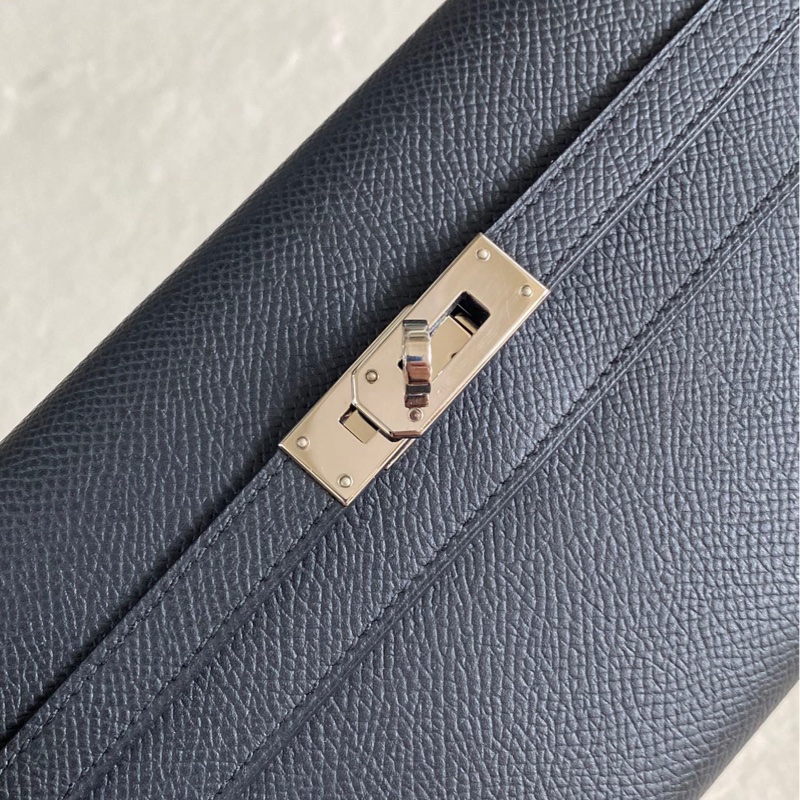 🌈Hermes🧡Kelly Wallet🧡黑色銀扣🌈99新🌟Epsom皮🌟愛馬仕🌟-2