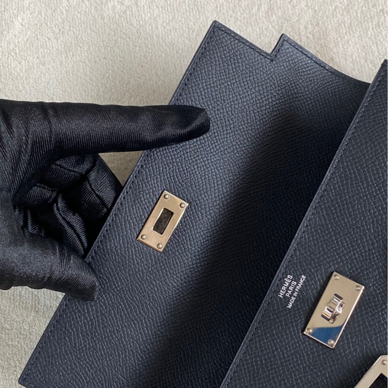 🌈Hermes🧡Kelly Wallet🧡黑色銀扣🌈99新🌟Epsom皮🌟愛馬仕🌟-3