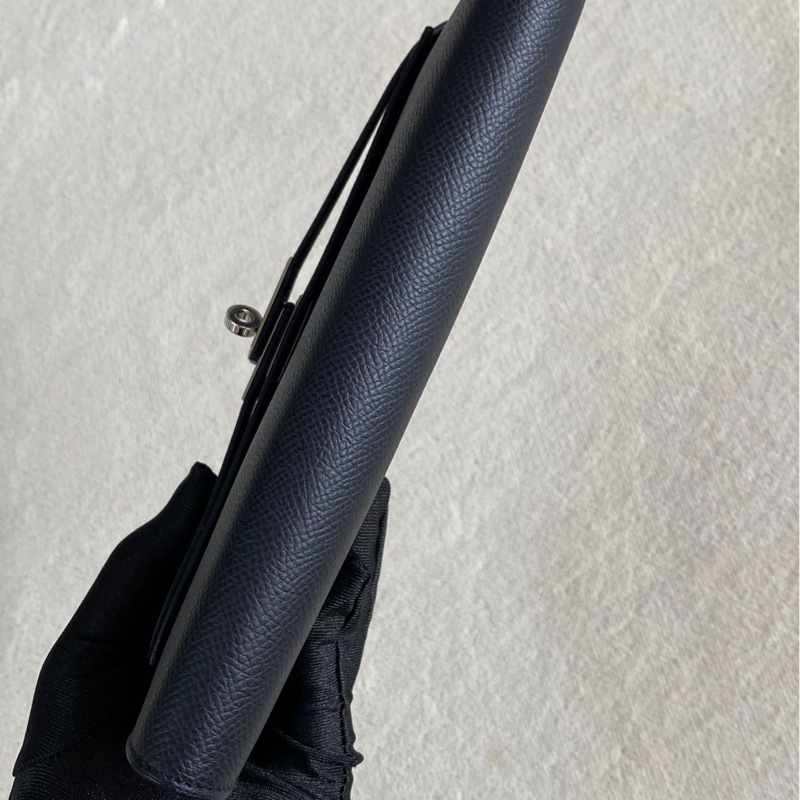 🌈Hermes🧡Kelly Wallet🧡黑色銀扣🌈99新🌟Epsom皮🌟愛馬仕🌟-6