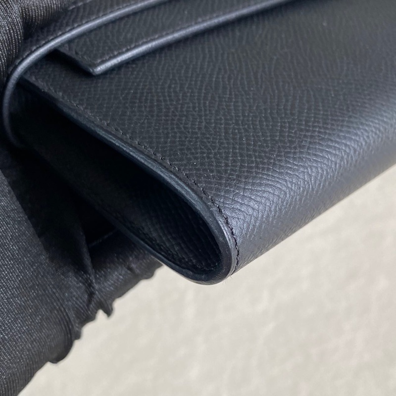 🌈Hermes🧡Kelly Wallet🧡黑色銀扣🌈99新🌟Epsom皮🌟愛馬仕🌟-8