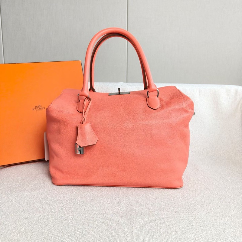 Hermes Toolbox33牛奶盒子 龍蝦粉銀扣 evercolor皮 33*30*23 98新配件塵袋肩帶鑰匙鎖-1