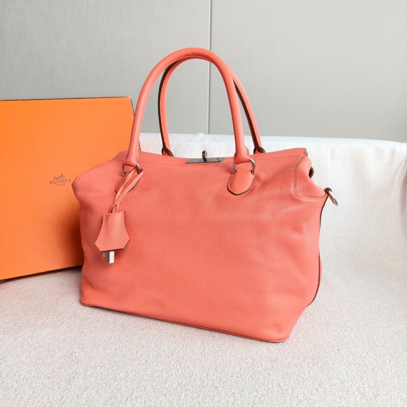 Hermes Toolbox33牛奶盒子 龍蝦粉銀扣 evercolor皮 33*30*23 98新配件塵袋肩帶鑰匙鎖-3