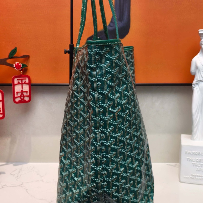 99新Goyard戈雅 滿印購物袋托特包 綠色大號編碼19 底長40-2