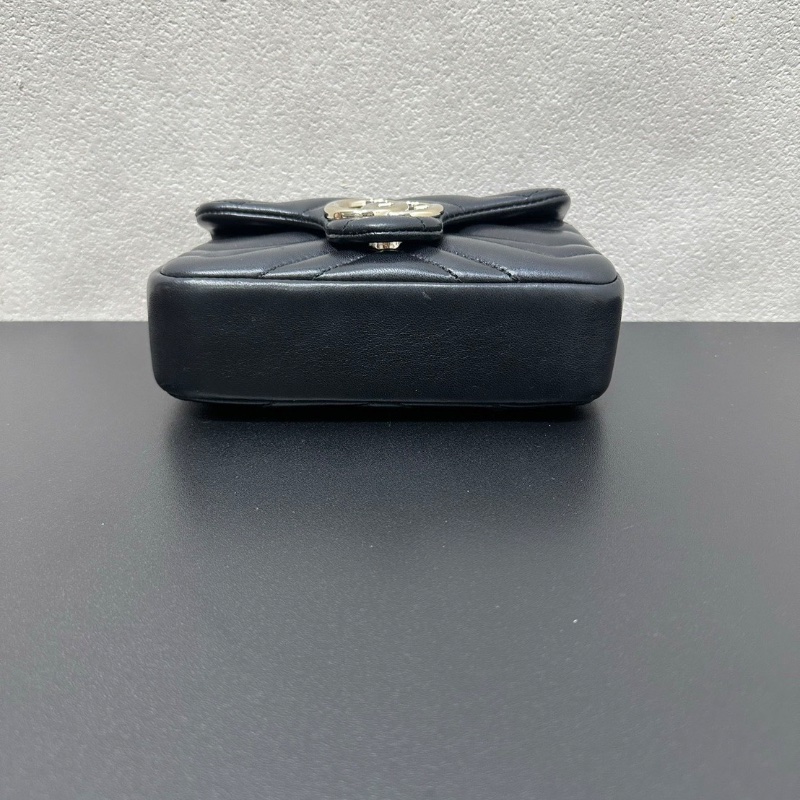 Gucci 新款馬蒙mini淡金扣斜背包17*11cm  99新配件盒子塵袋-4