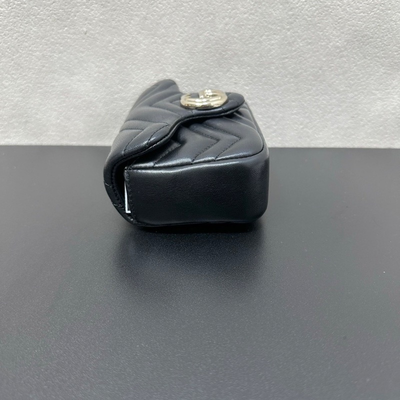 Gucci 新款馬蒙mini淡金扣斜背包17*11cm  99新配件盒子塵袋-5