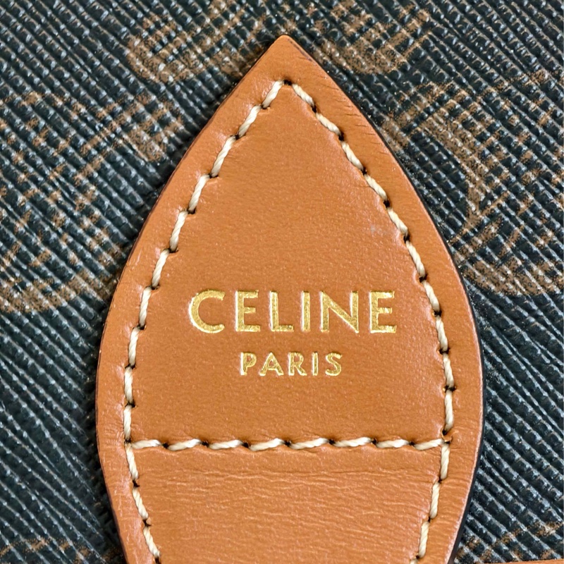 99新Celine賽琳 老花凱旋門馬鞍包 編碼22 底長18 無附件-9