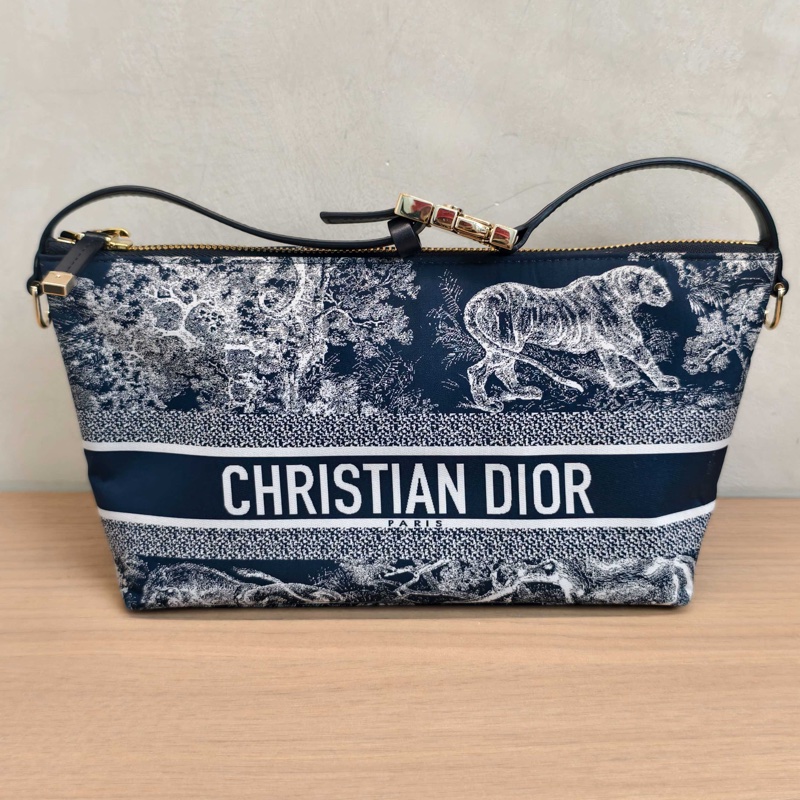 98新Dior迪奧 動物園系列飯盒包 藏藍色 編碼23 底長22 無附件-0