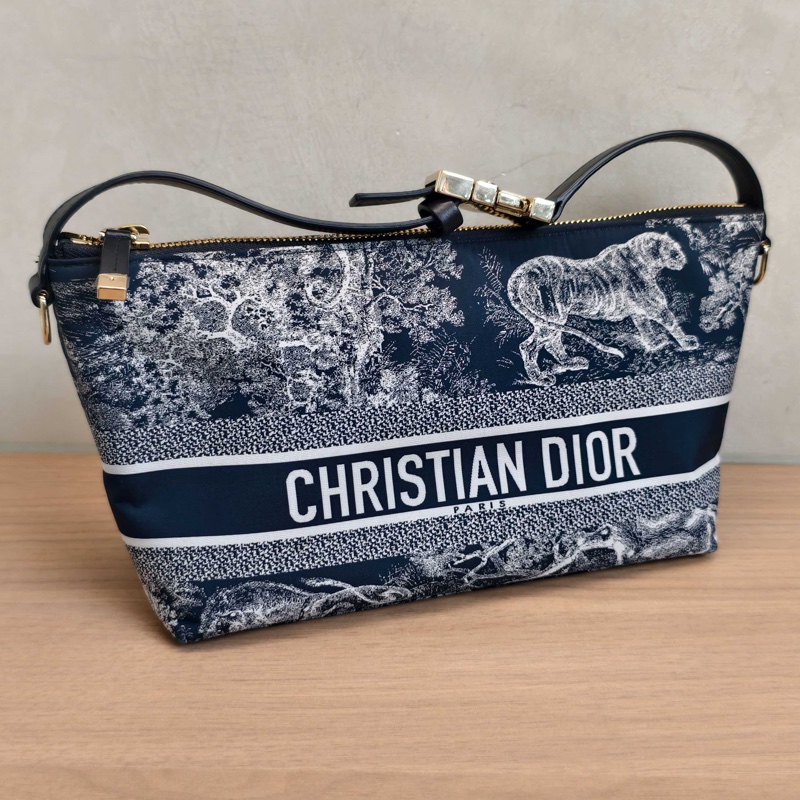 98新Dior迪奧 動物園系列飯盒包 藏藍色 編碼23 底長22 無附件-1