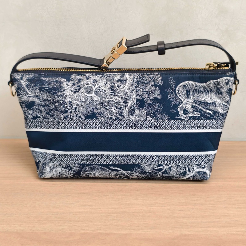 98新Dior迪奧 動物園系列飯盒包 藏藍色 編碼23 底長22 無附件-3