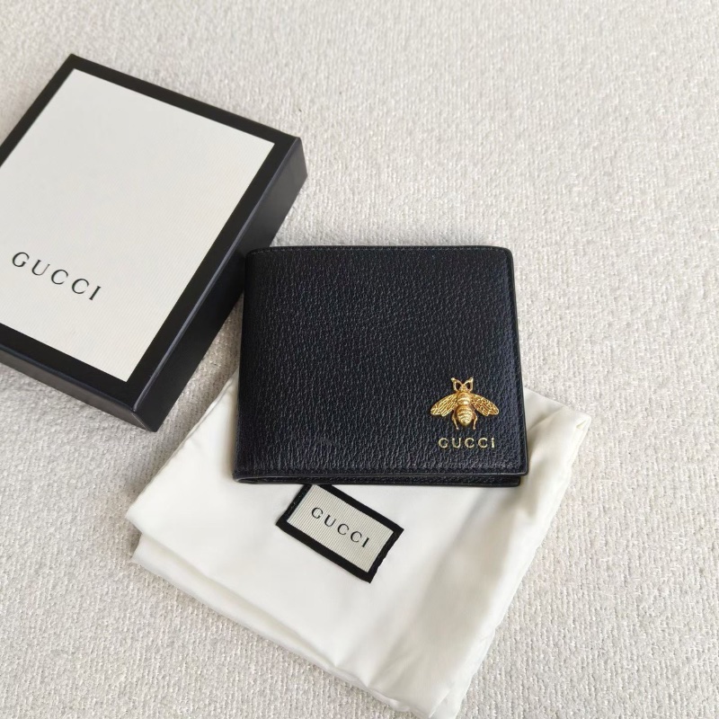 Gucci 小蜜蜂短款折疊錢包卡包11*9 98新配件盒子塵袋-1