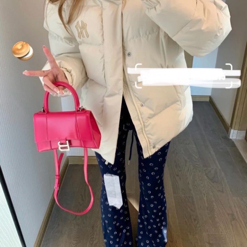 Balenciaga 芭比粉銀扣小號沙漏包18.5×11×7cm 98新配件塵袋-0