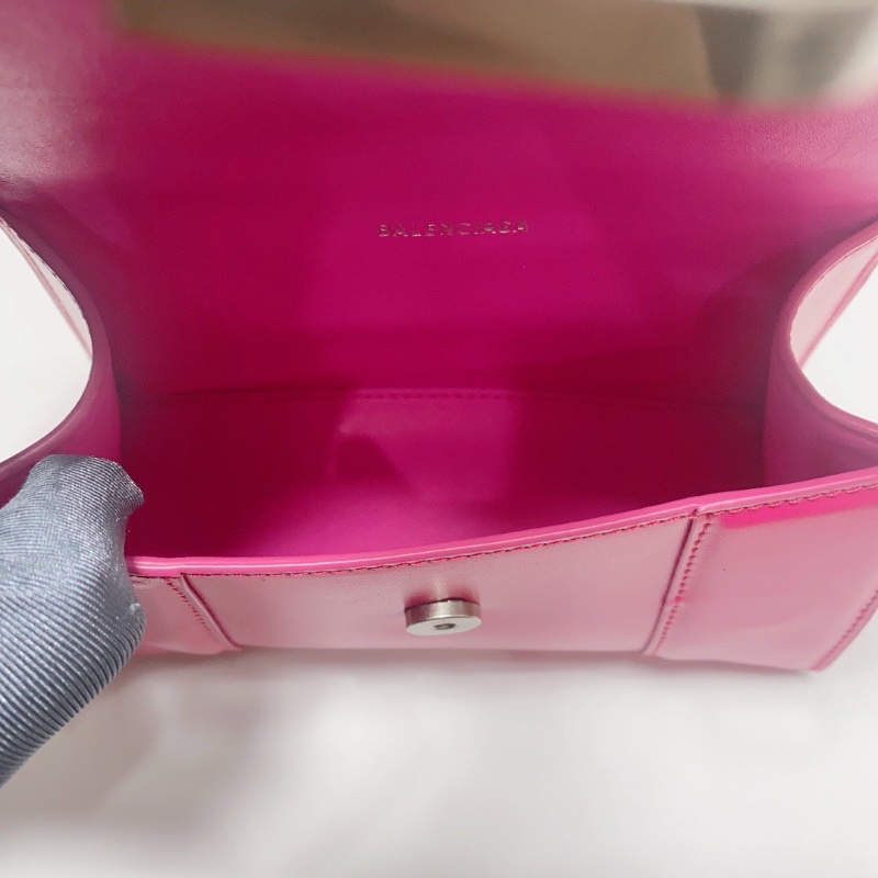 Balenciaga 芭比粉銀扣小號沙漏包18.5×11×7cm 98新配件塵袋-2