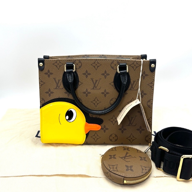 LV onthego小號Sun yi tien聯名款小黃鴨手提托特包24.5*19*11 全新閒置配件塵袋-1