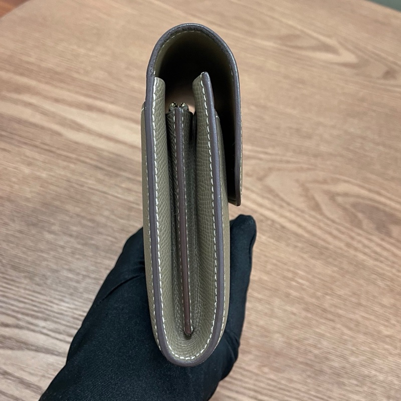 🌈Hermes🧡Constance Wallet🧡大象灰金扣🌟97.5新🌟Epsom皮🌟長銀包🌟愛馬仕🌟-5