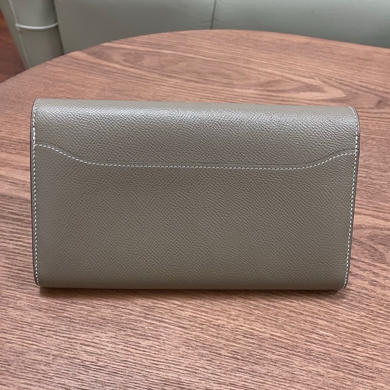 🌈Hermes🧡Constance Wallet🧡大象灰金扣🌟97.5新🌟Epsom皮🌟長銀包🌟愛馬仕🌟-9