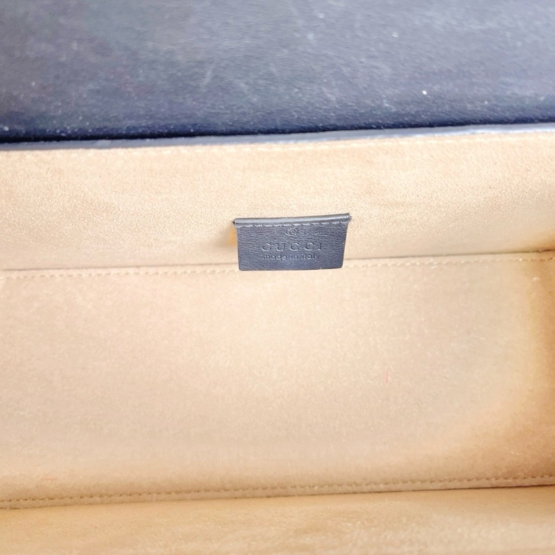 GUCCI Padlock限定秀款老花竹節手提斜背盒子包23×16×9 98新配件塵袋-2