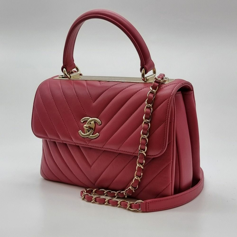 【包稅】CHANEL 時尚 CC 手提單肩包 粉紅 CHB090912-1