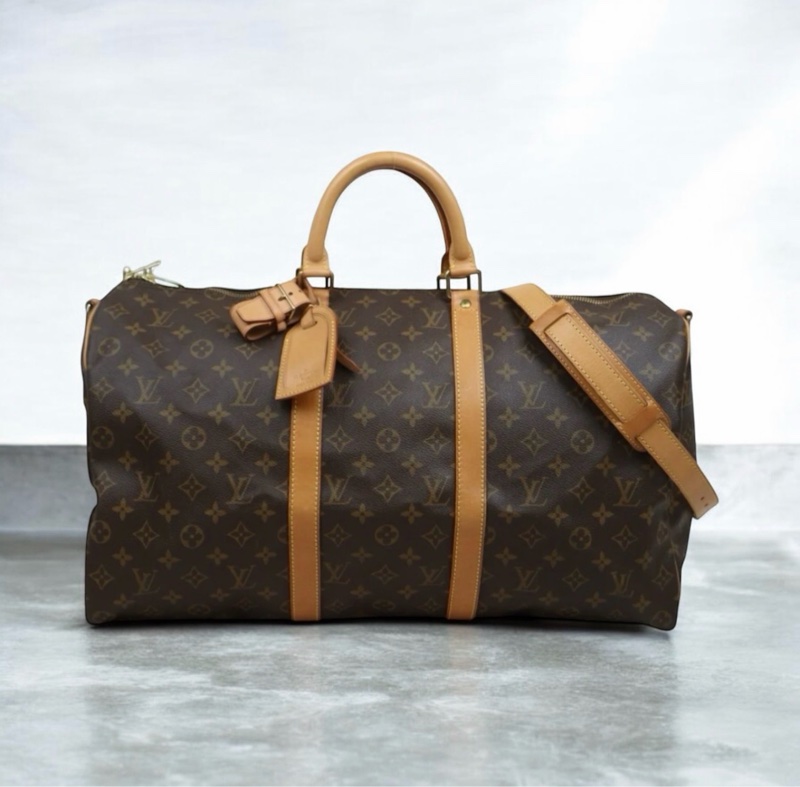 「JL精品代購」 9新 LV 老花keepall 旅行袋50-0