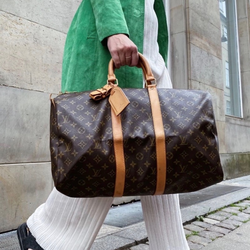 「JL精品代購」 9新 LV 老花keepall 旅行袋50-1