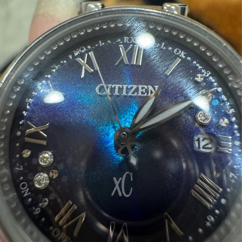 CITIZEN 星辰XC女神限定款時鈦金屬電波光動能腕錶29mm/ES9460-61L 原廠盒單保卡